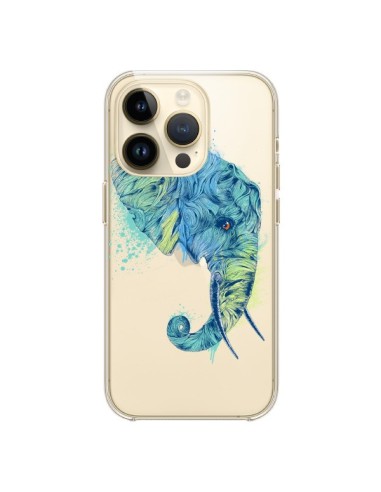 Coque iPhone 14 Pro Elephant Elefant Transparente - Rachel Caldwell
