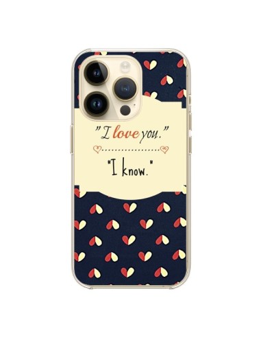 Coque iPhone 14 Pro I love you - R Delean