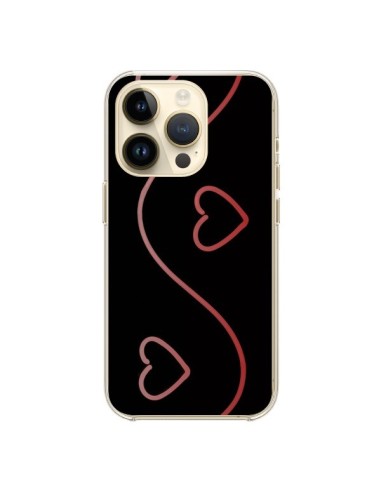 Coque iPhone 14 Pro Coeur Love Rouge - R Delean