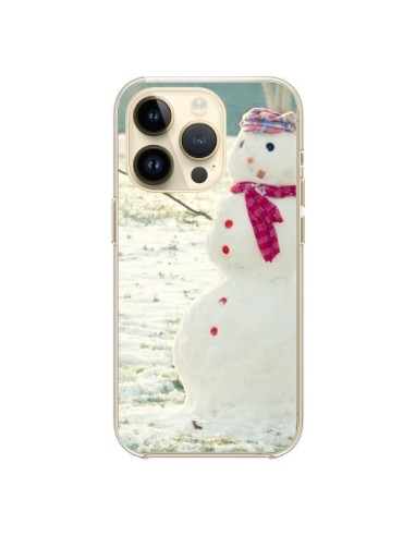 Coque iPhone 14 Pro Bonhomme de Neige - R Delean