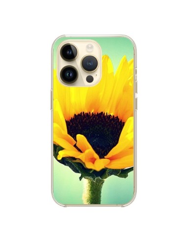 Coque iPhone 14 Pro Tournesol Zoom Fleur - R Delean