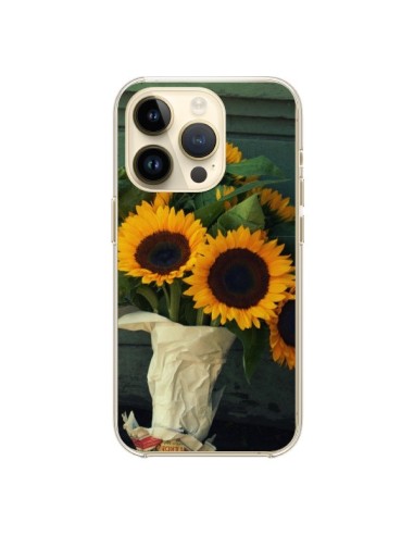 Coque iPhone 14 Pro Tournesol Bouquet Fleur - R Delean