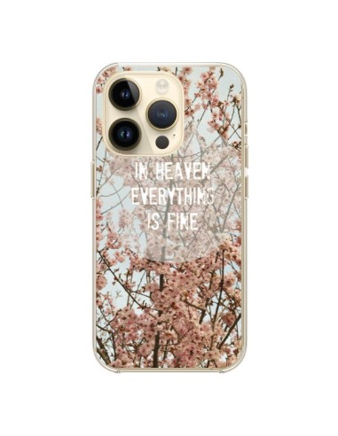 Coque iPhone 14 Pro In heaven everything is fine paradis fleur - R Delean