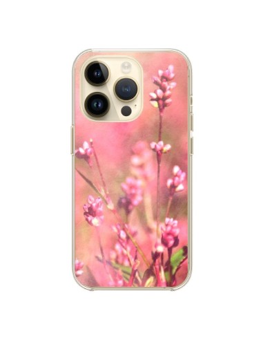 Coque iPhone 14 Pro Fleurs Bourgeons Roses - R Delean