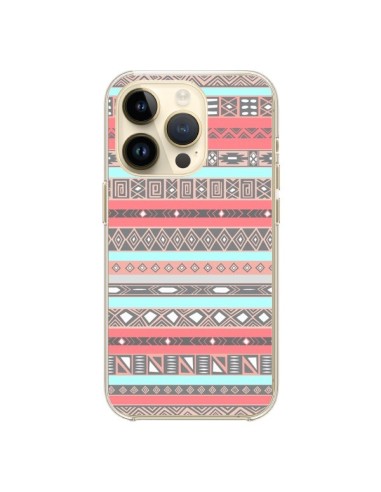 Coque iPhone 14 Pro Azteque Aztec Rose Pastel - Rex Lambo