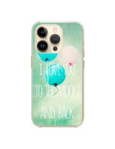 Coque iPhone 14 Pro I love you to the moon and back -...