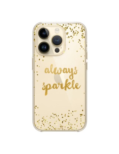 Coque iPhone 14 Pro Always Sparkle, Brille Toujours Transparente - Sylvia Cook