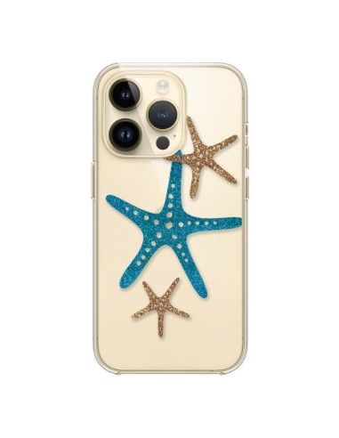 Coque iPhone 14 Pro Etoile de Mer Starfish Transparente - Sylvia Cook