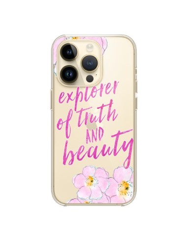 Coque iPhone 14 Pro Explorer of Truth and Beauty Transparente - Sylvia Cook