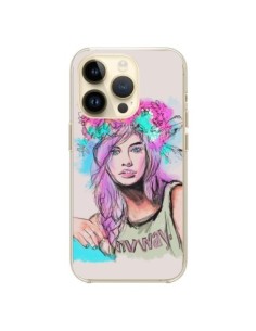 Coque iPhone 14 Pro Femme Mannequin Barbara Palvin - Sara...
