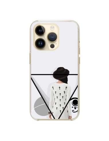 Coque iPhone 14 Pro Confusion Femme Oeil Triangle - Sara Eshak