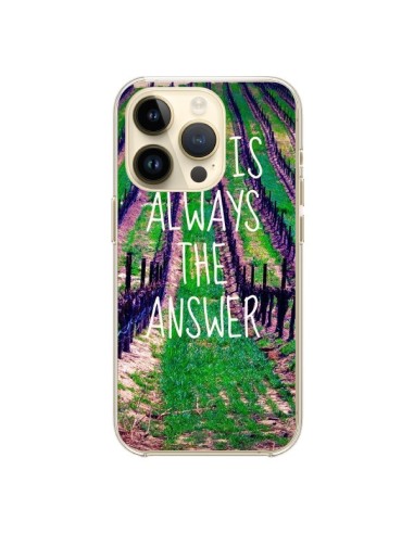 Coque iPhone 14 Pro Wine is always the answer Vin - Tara Yarte