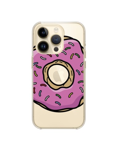 Coque iPhone 14 Pro Donuts Rose Transparente - Yohan B.