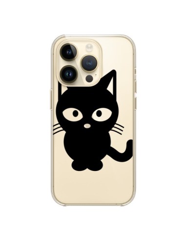 Coque iPhone 14 Pro Chat Noir Cat Transparente - Yohan B.