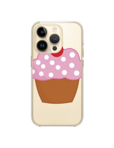 Coque iPhone 14 Pro Cupcake Cerise Transparente - Yohan B.