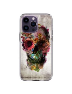 Coque iPhone 14 Pro Max Skull Flower Tête de Mort - Ali...
