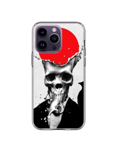 Coque iPhone 14 Pro Max Splash Skull Tête de Mort - Ali Gulec