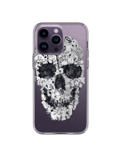 Cover iPhone 14 Pro Max Teschio Doodle Trasparente - Ali...