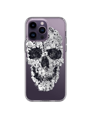 Cover iPhone 14 Pro Max Teschio Doodle Trasparente - Ali Gulec