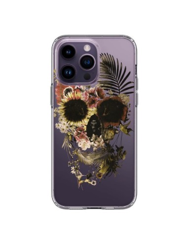 Coque iPhone 14 Pro Max Garden Skull Tête de Mort Transparente - Ali Gulec