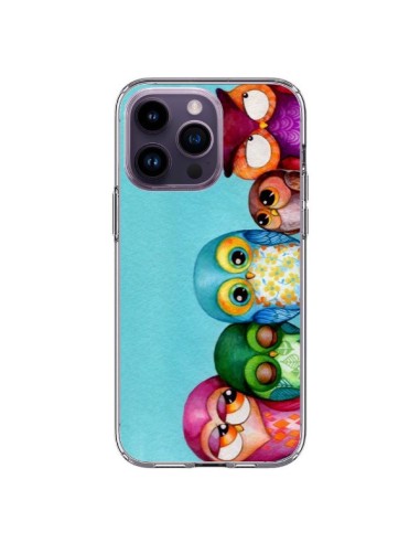 Coque iPhone 14 Pro Max Famille Chouettes - Annya Kai