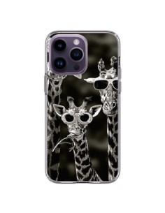 Coque iPhone 14 Pro Max Girafe Swag Lunettes Familiy...