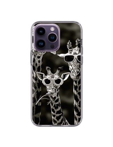 Coque iPhone 14 Pro Max Girafe Swag Lunettes Familiy Giraffe - Asano Yamazaki