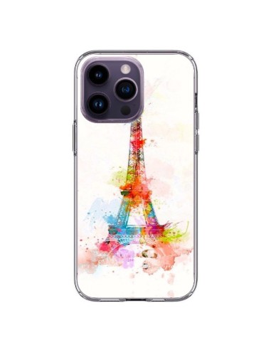 Coque iPhone 14 Pro Max Paris Tour Eiffel Muticolore - Asano Yamazaki