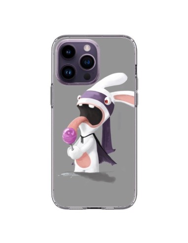 Coque iPhone 14 Pro Max Lapin Crétin Sucette - Bertrand Carriere