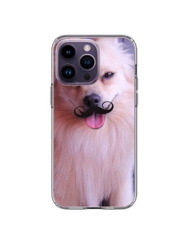 Coque iPhone 14 Pro Max Clyde Chien Movember Moustache - Bertrand Carriere