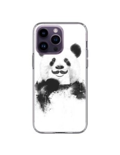 Coque iPhone 14 Pro Max Funny Panda Moustache Movember -...