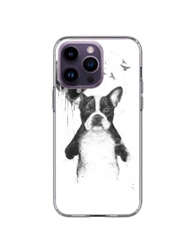 Coque iPhone 14 Pro Max Lover Bulldog Chien Dog My Heart Goes Boom - Balazs Solti