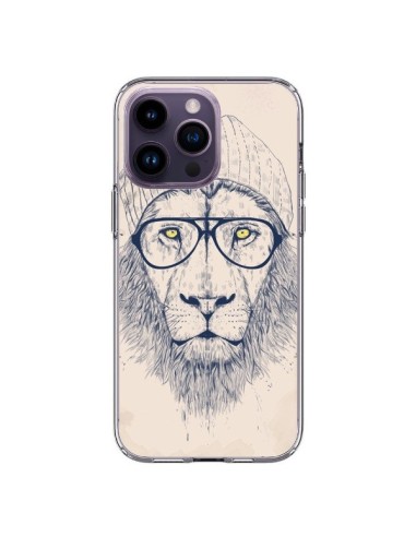 Coque iPhone 14 Pro Max Cool Lion Lunettes - Balazs Solti