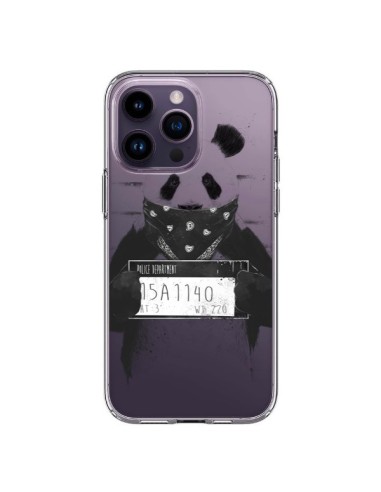 Coque iPhone 14 Pro Max Bad Panda Transparente - Balazs Solti