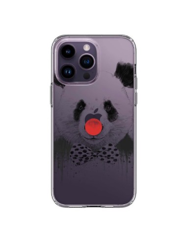 Cover iPhone 14 Pro Max Clown Panda Trasparente - Balazs Solti