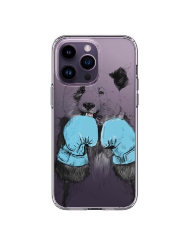 Cover iPhone 14 Pro Max Panda Vincitore Trasparente - Balazs Solti