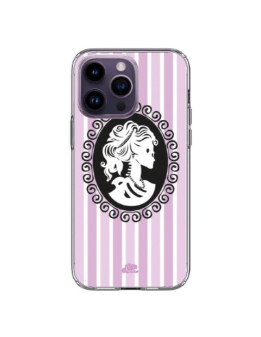 Coque iPhone 14 Pro Max Camée Squelette Rose et Bleue - Enilec