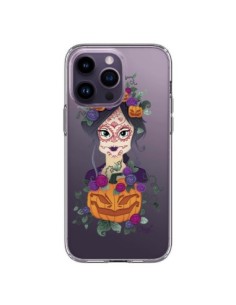 Cover iPhone 14 Pro Max Donna Occhi Chiusi Santa Muerte...