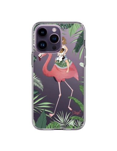 iPhone 14 Pro Max Case Lolo Love Pink Flamingo Dog Clear - Chapo