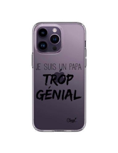 Cover iPhone 14 Pro Max Sono un Papà Geniale Trasparente - Chapo