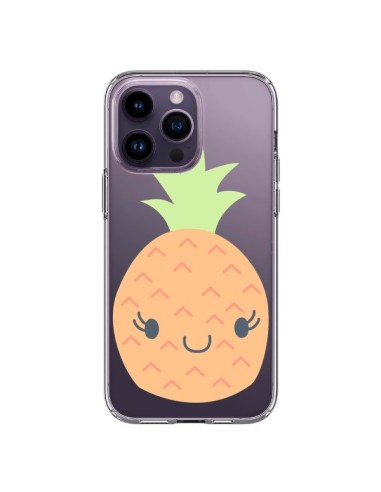 Coque iPhone 14 Pro Max Ananas Pineapple Fruit Transparente - Claudia Ramos