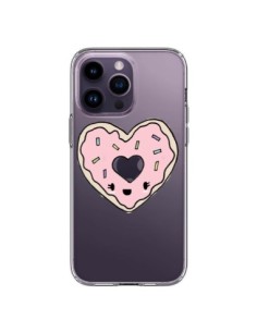 Coque iPhone 14 Pro Max Donuts Heart Coeur Rose...