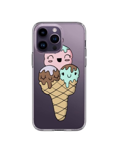 Coque iPhone 14 Pro Max Ice Cream Glace Summer Ete Cerise Transparente - Claudia Ramos