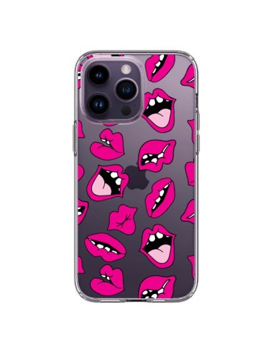 Coque iPhone 14 Pro Max Lèvres Lips Bouche Kiss Transparente - Claudia Ramos