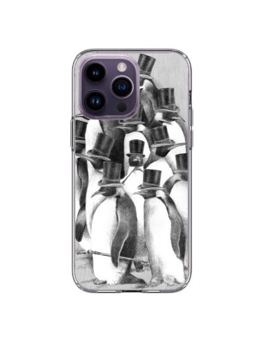Coque iPhone 14 Pro Max Pingouins Gentlemen - Eric Fan