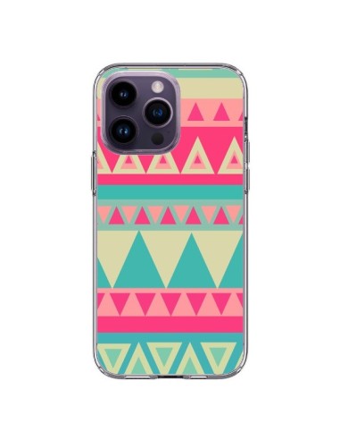 iPhone 14 Pro Max Case Aztec Pink Green - Eleaxart