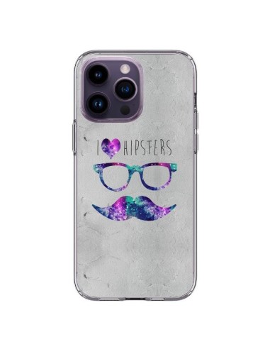 Coque iPhone 14 Pro Max I Love Hipsters - Eleaxart