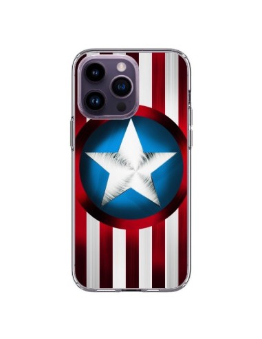 Coque iPhone 14 Pro Max Captain America Great Defender - Eleaxart