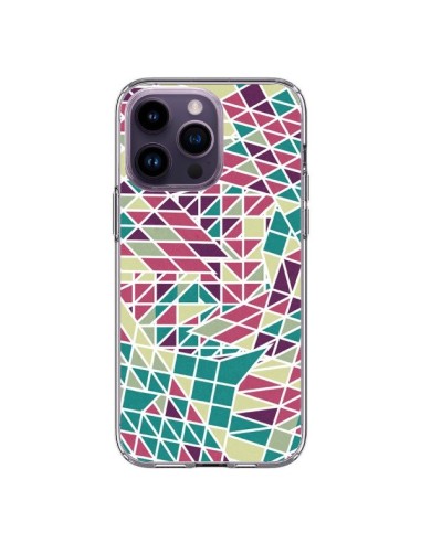 iPhone 14 Pro Max Case Aztec Triangles Green Purple - Eleaxart