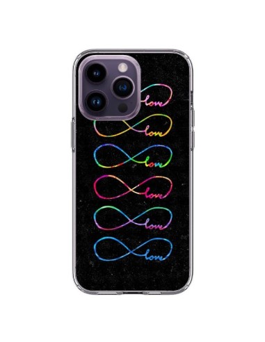 iPhone 14 Pro Max Case Love Forever Black - Eleaxart